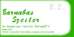 barnabas szeiler business card